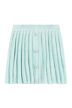 Pleated knit skirt-0